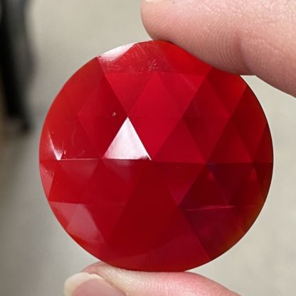 Faceted 40mm Round Jewel FR40-10 Red
