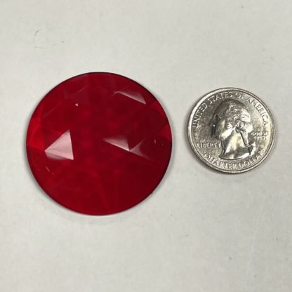 Faceted 40mm Round Jewel FR40-10 Red - Image 2