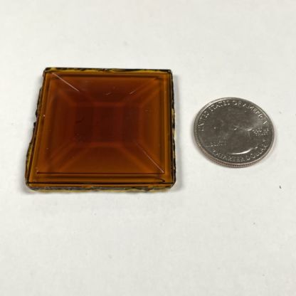 Square 40mm Jewel -Amber QST40-02 - Image 2