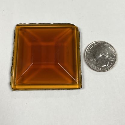 Square 50mm Jewel -Amber QST50-02 - Image 2