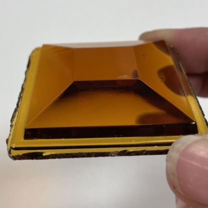 Square 50mm Jewel -Amber QST50-02 - Image 3