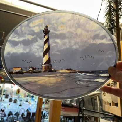 Painted Medallion Oval Lighthouse PM037 - Image 4
