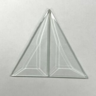 1/4 of 4 x 7 Diamond Bevel Glass Set of 2