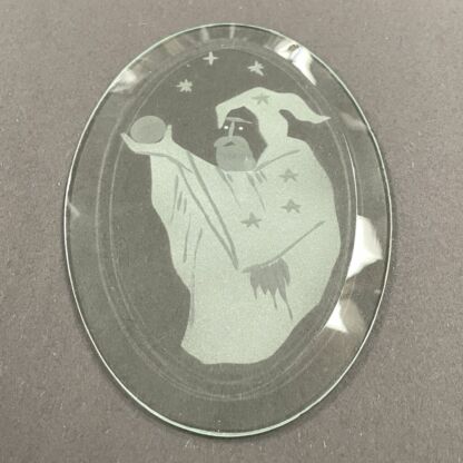 Etched 4" x 6" Oval Engraved Bevel -  Wizard - Image 2