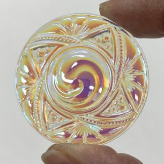 Dichroic Victorian Round 40mm Jewel- Clear DFR40-01