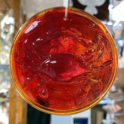 3-D Pressed Glass Rondel - Crab #1103 - Image 3