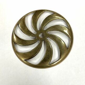 Brass Pinwheel Lamp Vase Cap 5"