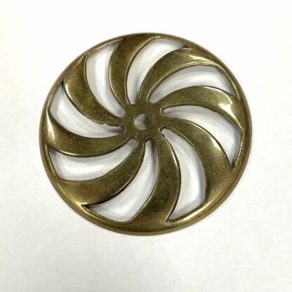 Brass Pinwheel Lamp Vase Cap 5"