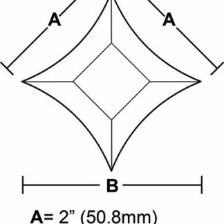 Concave Star/Square Bevel- 2 3/4"