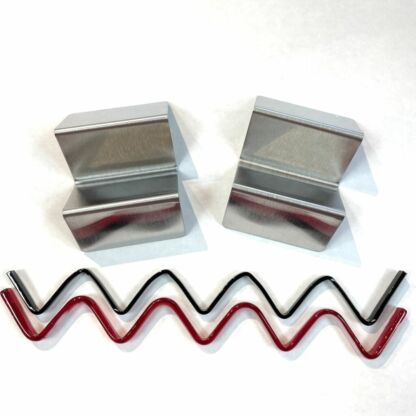 Dazzle Mini Stainless Steel Zig Zag Glass Mold Set of 2