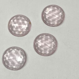 Faceted 15mm Round Jewel FR15-1 Pale Pink