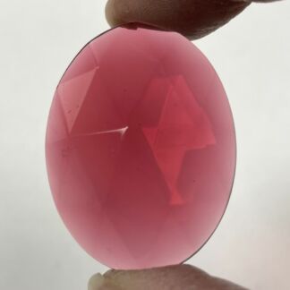 Faceted Oval 30mm x 40mm Jewel-331-340 Cranberry
