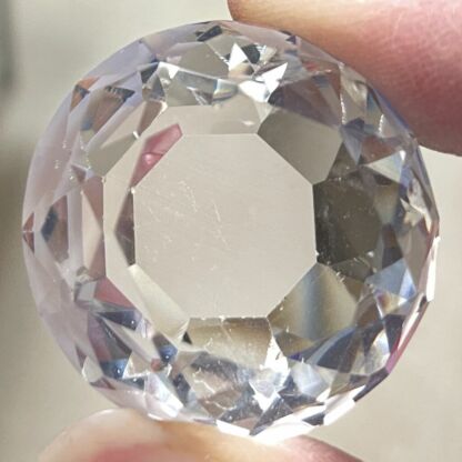 Double Faceted Round 30mm Jewel-Clear D30-01