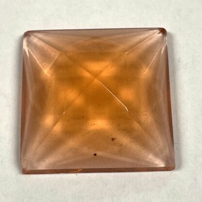 Faceted Square 25mm Jewel - Peach FQ25-08 - Image 2