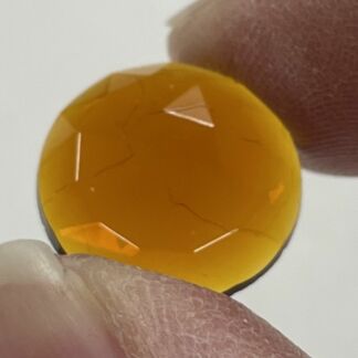 Faceted Jewel 15mm Round FR15-21 Dark Amber