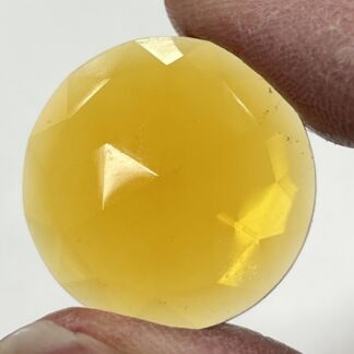 Faceted 25mm Round Jewel FR25-02 Amber