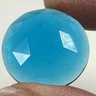 Faceted 25mm Round Jewel FR25-05 Turq