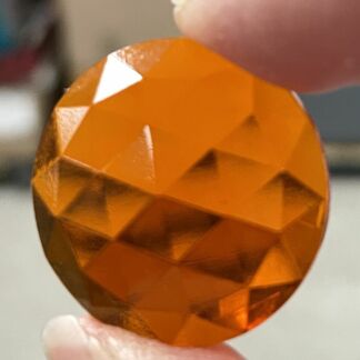 Faceted 35mm Round Jewel FR35-09 Orange