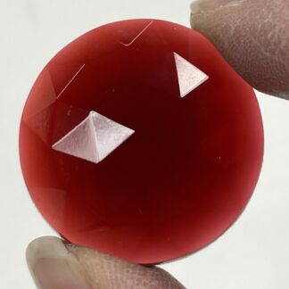 Faceted Round 30mm Jewel FR30-340 Cranberry