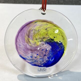3-D Handblown Glass Rondel - LA06