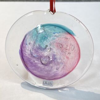 3-D Handblown Glass Rondel - LA23