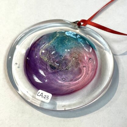 3-D Handblown Glass Rondel - LA23 - Image 3