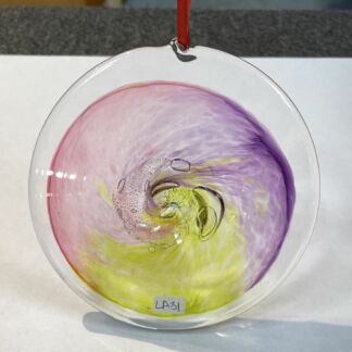 3-D Handblown Glass Rondel - LA31