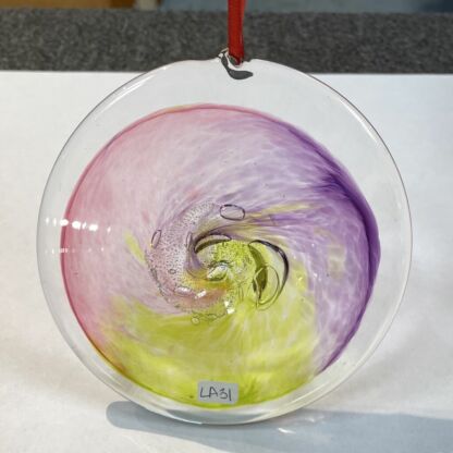 3-D Handblown Glass Rondel - LA31