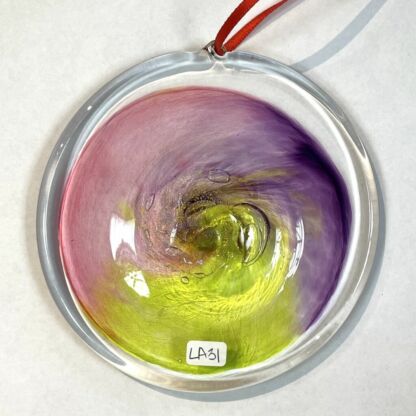 3-D Handblown Glass Rondel - LA31 - Image 3