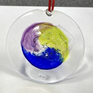 3-D Handblown Glass Rondel - LA32