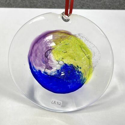 3-D Handblown Glass Rondel - LA32