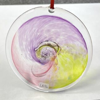 3-D Handblown Glass Rondel - LA36