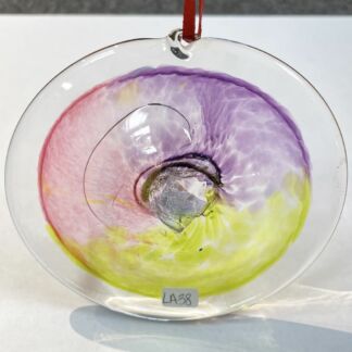 3-D Handblown Glass Rondel - LA38