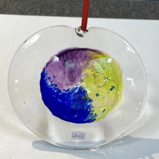 3-D Handblown Glass Rondel - LA48