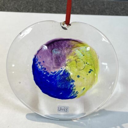 3-D Handblown Glass Rondel - LA48