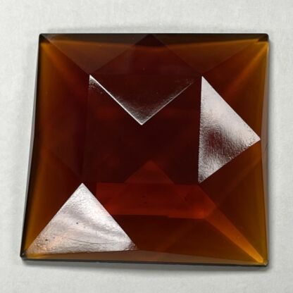 Faceted Square 50mm Jewel - Amber FQ50-02 - Image 2