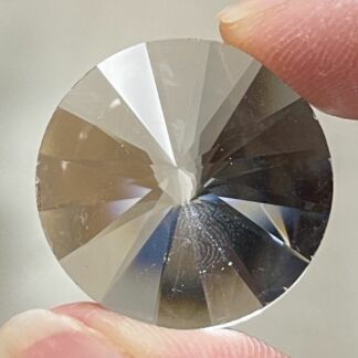 Double Faceted Round 25mm Jewel-Clear D25-01