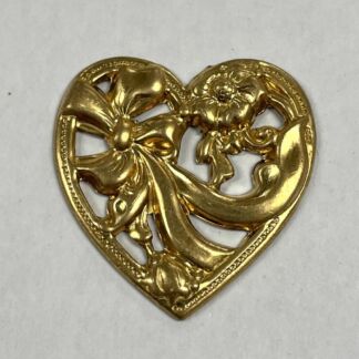 Brass Fancy Heart  #1299