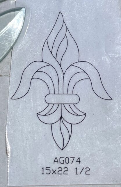 HAG0074- Fleur-De-Lis Beveled Glass Cluster