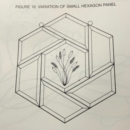 Glass Beveled Clear Cluster - Clear Engraved Hexagon L100 - Image 3