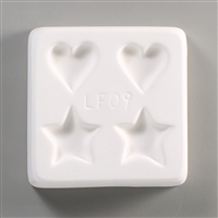 LF09 Jewelry Hearts & Stars Frit Mold