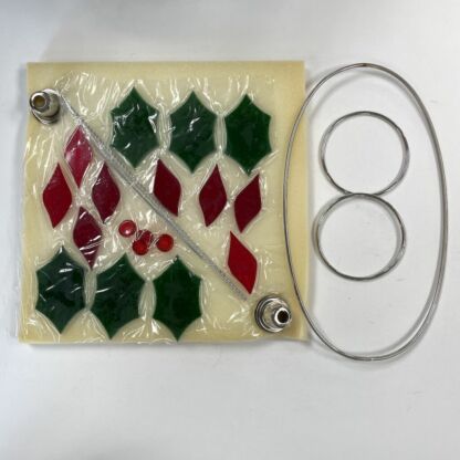 3-D Pre-Cut Glass Kit-Poinsettia Candle Holder Kit - Image 2