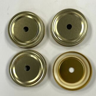 Lid for Mason Jars With Hole - set of 4