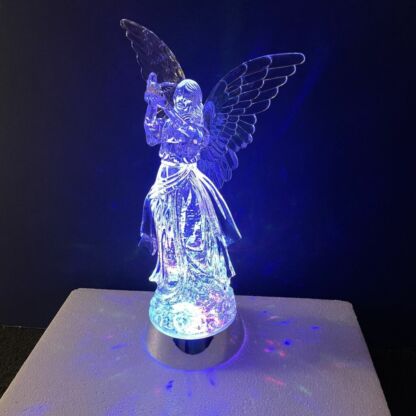 Lighted LED Shimmer Angel-G9230B Dove - Image 3