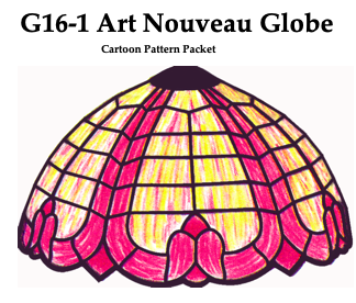 Worden G16-1 Art Nouveau Globe Lamp Pattern
