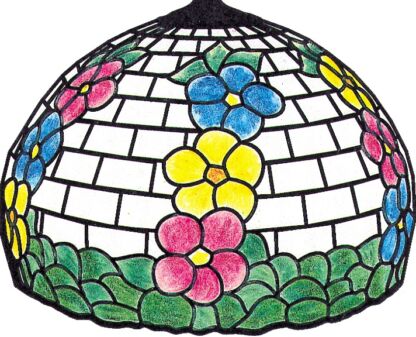 Worden G19.5-7 Floral Globe Lamp Pattern