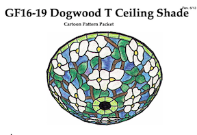 Worden GF16-19 Dogwood Ceiling Shade Lamp Pattern