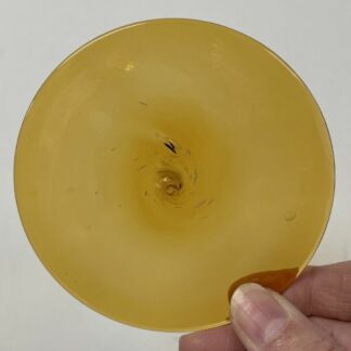 Handblown Glass Rondel 4" Pale Amber H3000