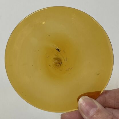 Handblown Glass Rondel 4" Pale Amber H3000