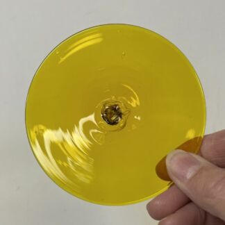 Handblown Glass Rondel 4" Yellow H3000